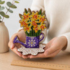 Bead Embroidery Kit Crafts Floral Decor With Stand  Gift Needlework Art Diy Dmc