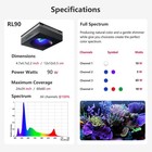 Popbloom Rl90 Wifi Reef Led Aquarium Light Full Spectrum Reef Coral Tank Arm Kit