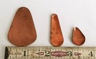3 Lot Copper Findings Teardrop Shapes Crafts Pendants Jewelry Making Vintage