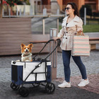 Dog Cat Stroller For Dogs Cats  4 Wheels Pet Stroller Jogger W detachable Carrie