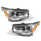 For Gmc Acadia 2017 2018 2019 W led Drl Chrome Halogen Projector Headlights Lamp