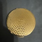 Vintage Stratton Black   Gold Floral Powder Mirror Compact Case England 