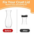 2 Pack Silicone Cruet Lid For Good Seasons black Crute Bottle Black 