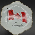 Vtg Collectible Souvenir Plate Canada s Flag  W hanger