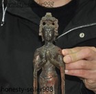 Old Tibet Buddhism Temple Bronze Gilt Tara Kwan-yin Guanyin Buddha Statue