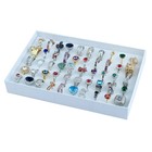 50pcs Wholesale Colorful Crystal Mixed Rings Bulk Finger Band Ring Jewelry Lot