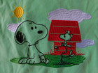 Peanuts Snoopy Woodstockembroidered Lime-green T-shirt Size L  12-14  New