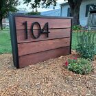 5 Inch Floating  House Number  Mailbox Door  Numbers Sign  Metal Modern Black