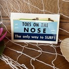 Vtg Original Toes On The Nose Decal   Surf Sticker Surfing Barefoot Surfboard
