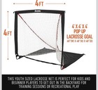 Franklin Sports Backyard Lacrosse Goal - Kids Portable Training  4  X 4 