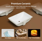 Lavabo Bajo Encimera De Cer  mica Blanco 21  X 14 72  Con Rebosadero  Ideal Para 