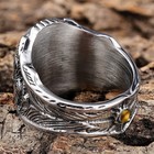 Vintage Flying Eagle Tiger Eye Stone Ring Stainless Steel Men s Ring Size 7-15