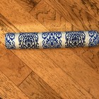 Vintage Blue   Silver Metallic Flocked Velvet Damask Pattern  Wallpaper Roll
