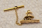 10k Yellow Gold 3 Diamond Vintage Ruller Tie Pin