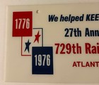 1976 Bicentennial License Plate 729th Railway Operating Battalion Army Atlanta