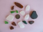Beach Sea Glass 15 Pieces Mixed Colors Genuine Surf-tumbled Mendocino Ca