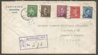 1950 Brantford Ontario To Italy Gvi Postes  289-93 Registered Cover 15c Rpo Cds