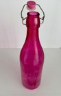 Pink Glass Decorative Bottle With Swing Top 12    Tall