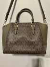 Michael Kors Ciara Lg Tz Satchel Purse Handbag - Army Green  38tocg6s3b - Nwot