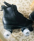 Reslide Roller Skates Women Men High Top Clear Wheels Shiny Sz 42 Blue Bag Nib