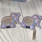 Qty 2 Purple Elephant Baby Picture Frame Infant Child Newborn Keepsake Photo