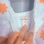 White Dress With Orange Flowers