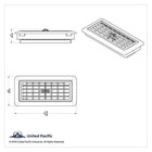A c Heater Sleeper Vent W frame For Freightliner Plastic 7-7 8  X 3-3 4 Up 41950