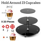 3 Tier Acrylic Cupcake Stand    Clear Dessert Tower Holder Display With Base    