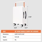 Carry On Luggage 20in Wide Handle Pc Hardshell Suitcases With 20-inch White