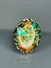 Sterling Silver Men s Turquoise Ring  Vintage Statement Jewelry
