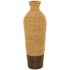 Artisan Crafted Tall Brown Seagrass Woven Floor Vase