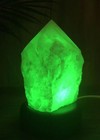 Clear Quartz Lamp And Cord Led Color Polish Top Crystal Gemstone Reiki Chakra 