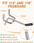 60 Pcs 2 Inch Pegboard Hooks  Fit 1 4  Peg Board Organizer Accessories