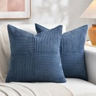  2 Packs Decorative Throw Pillow Covers 18x18 18  X 18   pack Of 2  Dusty Blue