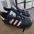 Adidas Superstar Low Top Lace-up Sneakers Black iridescent C00746 2017