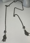 Vintage Gun Metal Rope Chain Belt With Tassels  43   