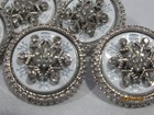 Chanel 5 Buttons   18mm   White  Silver Tone  Metal    This Is For 5