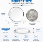 15 Pack 2 Inch Clear Glass Cabochons  50mm Round Flat Back Domes