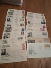Lot Fdc9 Vintage Us First Day Cover Collection 50  Stamps 1940s-2000s All Diff
