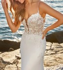 Elegant Mermaid Wedding Dresses Lace Applique V Neck Spaghetti Strap Bridal Gown