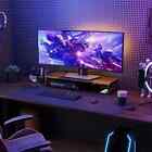 Expandable Dual Monitor Stand For Desk  Wood Monitor Riser Adjustable Length 19 