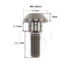 6pcs M6x20mm Titanium Ti Disc Brake Rotor Bolts For Suzuki Gsxr Yamaha R1 R6