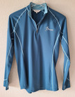My Lemieux Base Layer Women Top Sz 10 Pullover  1 4 Zip Riding Equestrian Aqua