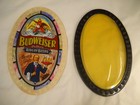 Vintage Budweiser Beer Sign Old Timey Look  Oval 8    By 12    1960   s