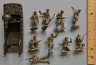 9 Vintage Original 1960s Marx 54mm  Wwii Battleground Us Marines Soldiers Lot 5