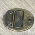 1970s Taurus Script Horoscope Zodiac Astrology Solid Brass Vintage Belt Buckle