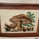 Vtg 70s Woodland Mushrooms Wonder Art Stitchery Embroidery Crewel Kit  5037
