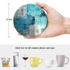 Coasters For Drinks round Absorbent Ceramic Stone Coaster Sets Of 6 With Meta   