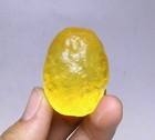 4cm Old Chinese Hongshan Culture Yellow Crystal Original Stone Rock Statue