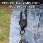4pcs Retractable Heavy Duty Carabiner Reel Keychain Badge Holder Mixed Colors